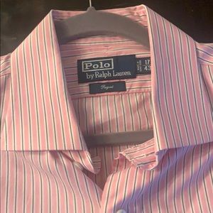 Polo Ralph Lauren Dress Shirt 17/43. Pink striped